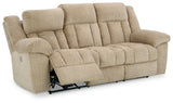 Tip-Off Power Recliner sofa angled open position