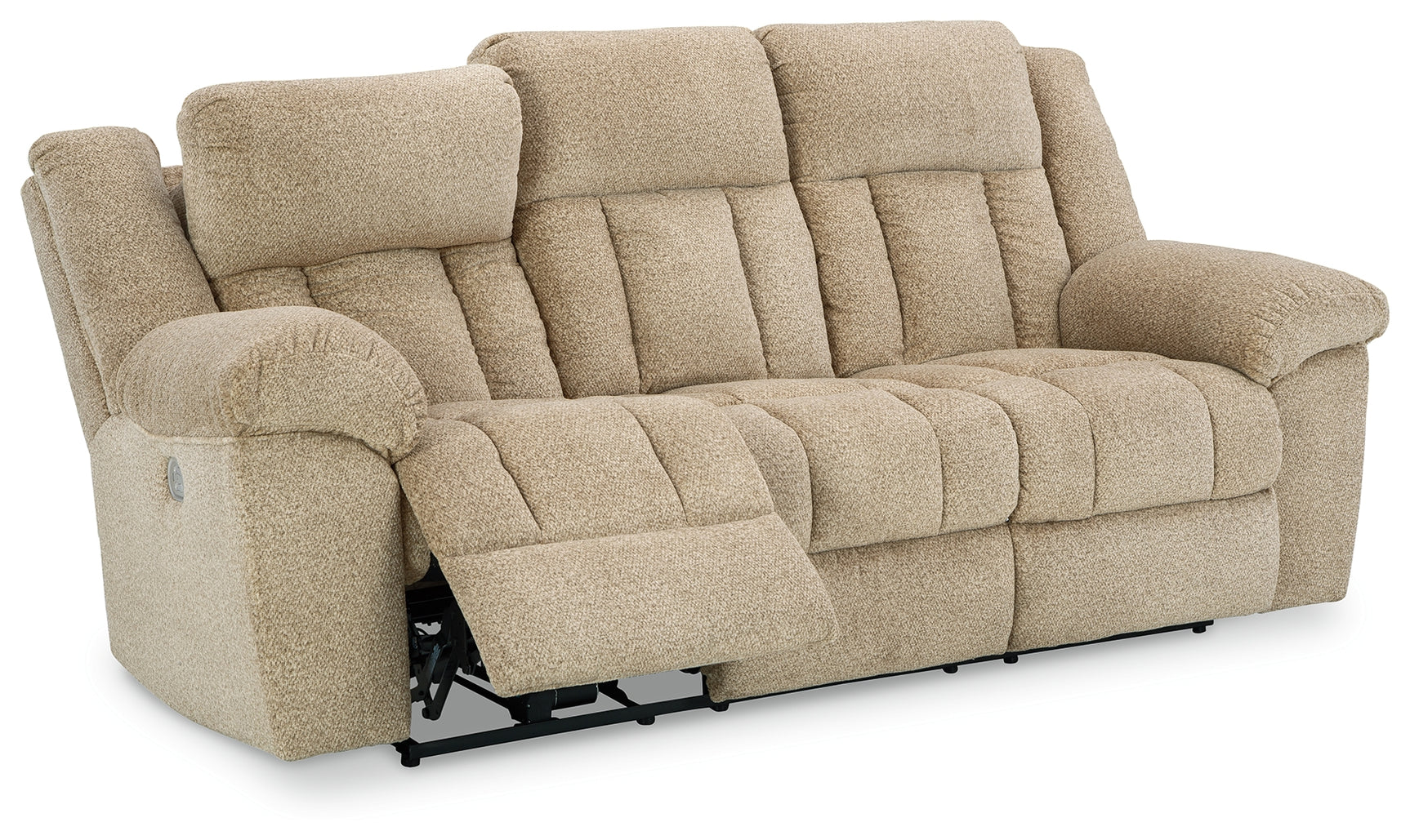 Tip-Off Power Recliner sofa angled open position
