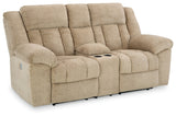 Tip-Off Power Reclining Loveseat angled closed