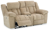 Tip-Off Power Reclining Loveseat reclined side angle