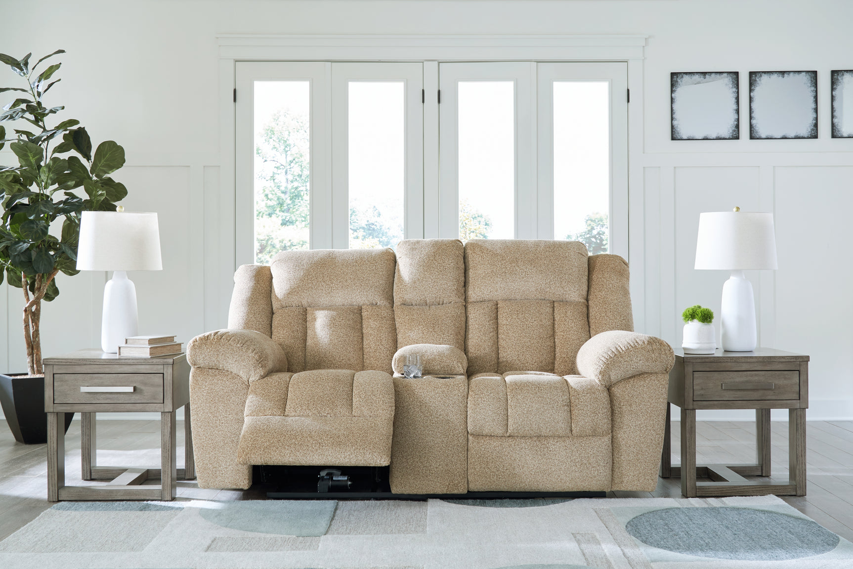 Tip-Off Power Reclining Loveseat fully reclined