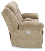 Side view of Tip-Off Power Reclining Loveseat