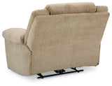 Back view of Tip-off Wheat Chenille Power Recliner