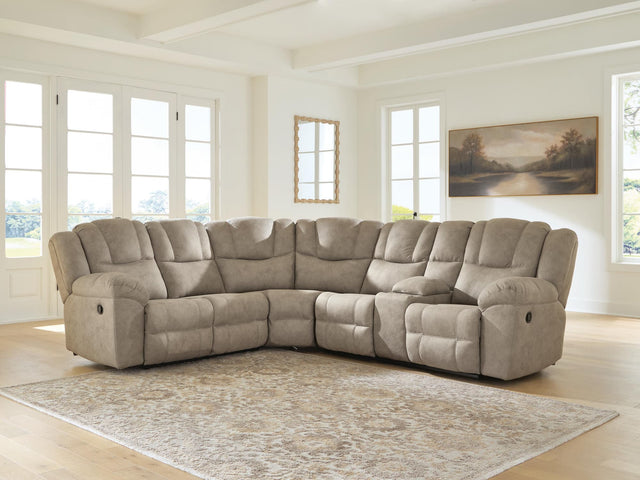 Pearce-Pike Birch 3-Piece Reclining Sectional with Console — product view
