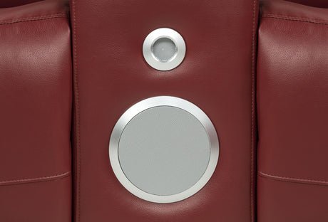 Rojas 3-Piece Dual Power Reclining L-Shaped Sectional with Bluetooth Red — product image 13