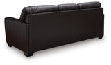 Glennbre Midnight Faux Leather Sofa view 4