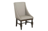 Reid Neutral Fabric Rectangular Dining Room Set seating arrangement