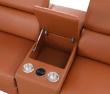 Picasso II Caramel Italian Leather 7-Piece Power Reclining Sectional with 3 Power Seats view 8