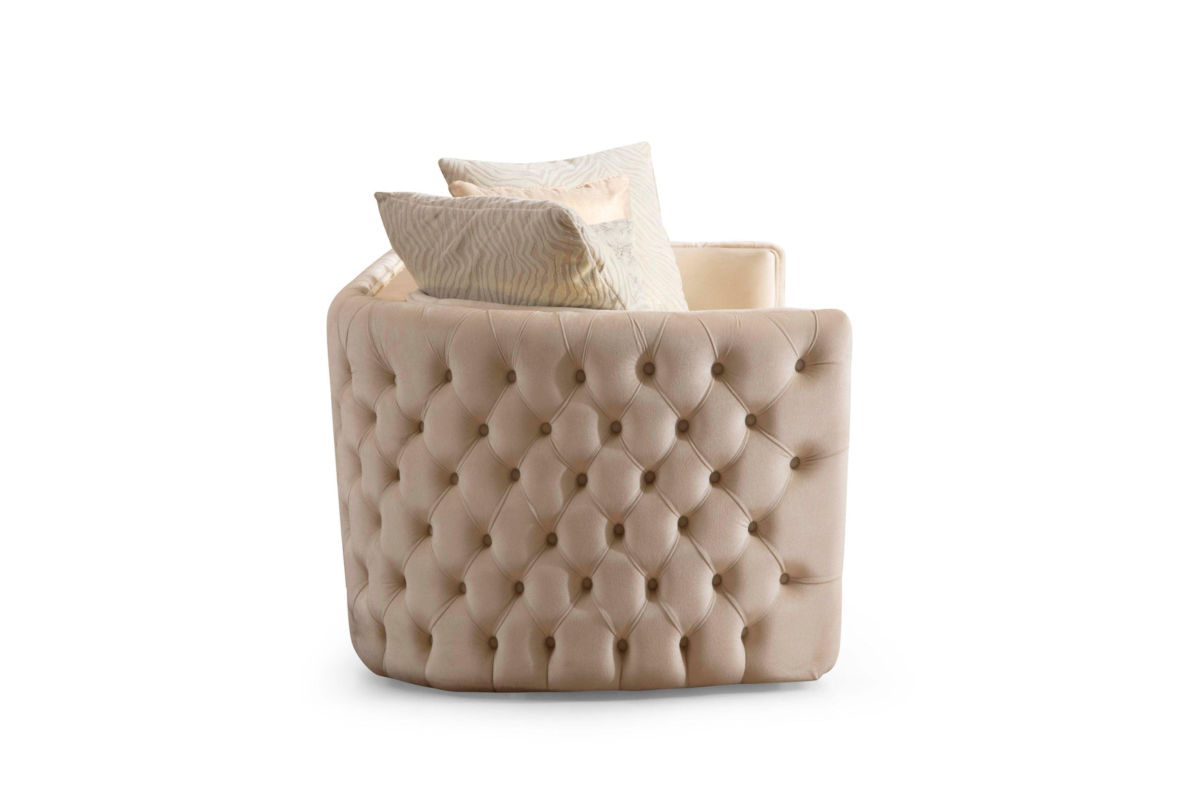Close-up of sofa legs and base