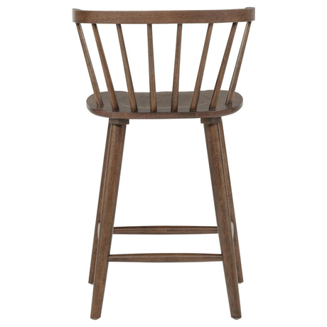 Jeffries 2-Piece Curved Spindle-Back Counter Chair Set Walnut — product image 7
