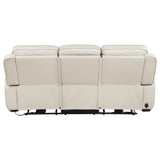 Rojas Dual Power Reclining Sofa with Drop-Down Console Greige — product image 7