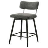 Levine Grey Fabric Upholstered Swivel Counter Chair Set of 2 — product image 4