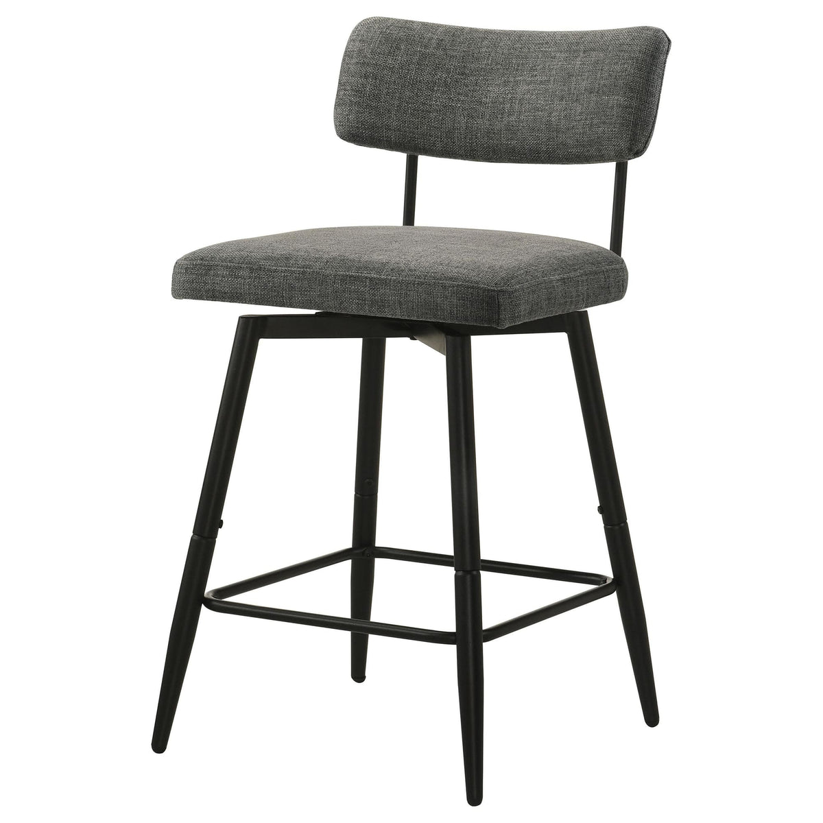 Levine Grey Fabric Upholstered Swivel Counter Chair Set of 2 — product image 4