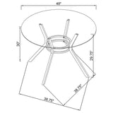 Steele 48-inch Round Glass Top Dining Table Chrome — product image 7