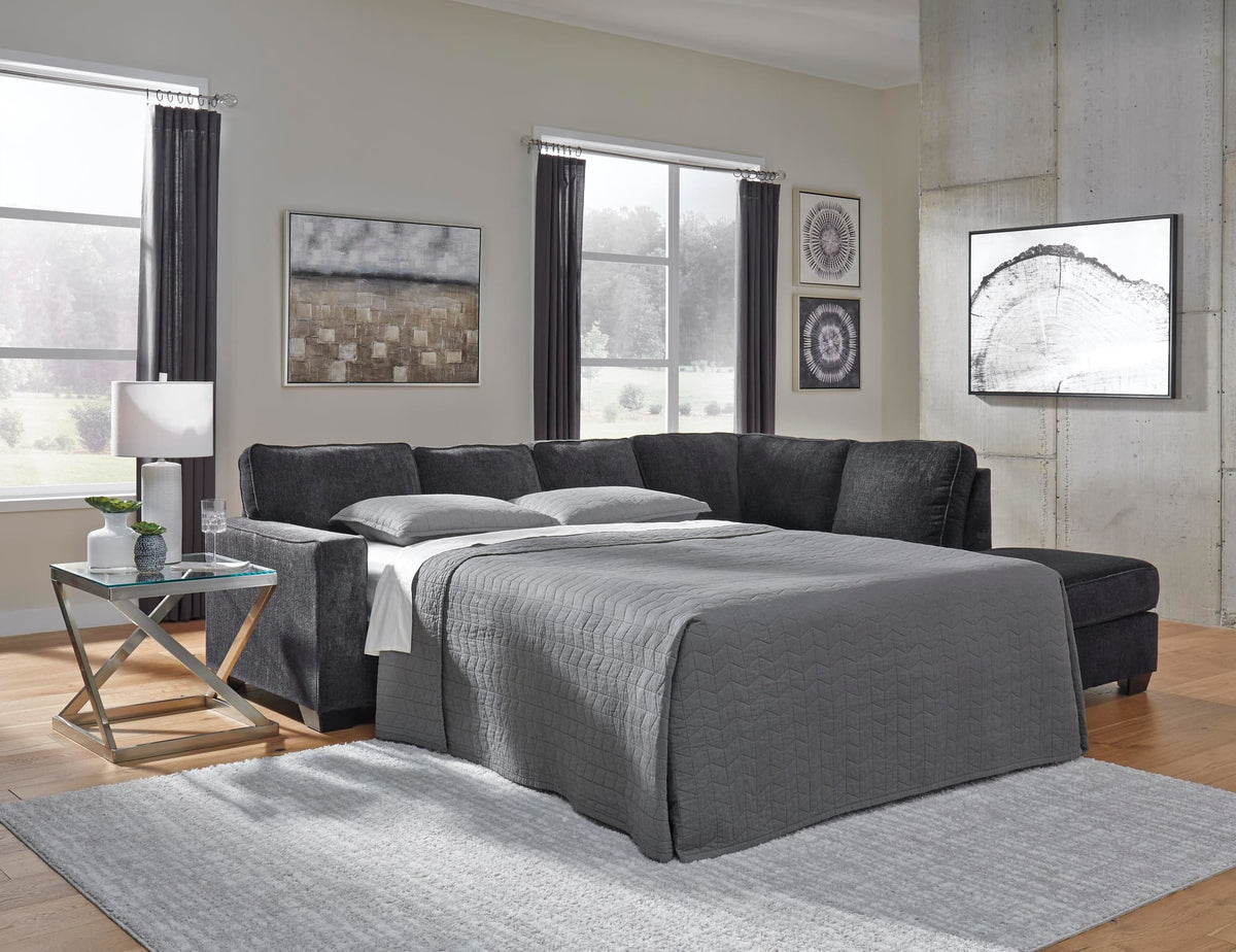 Altari Slate 2-Piece Sleeper Sectional with Ottoman — product image 4