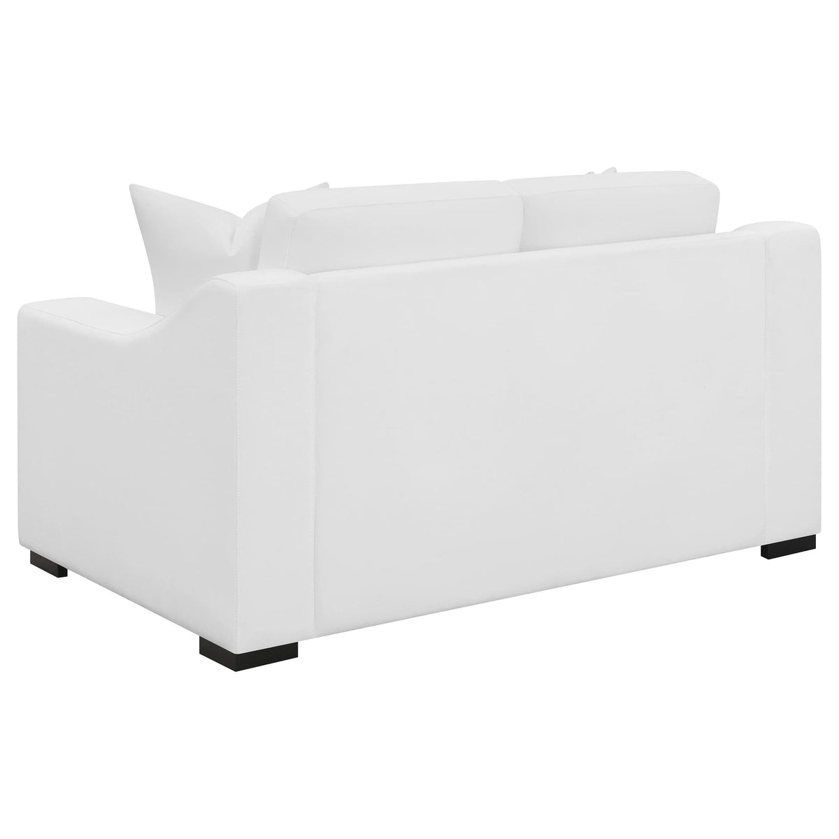 Ashlyn Upholstered Sloped Arm Loveseat White — product image 6