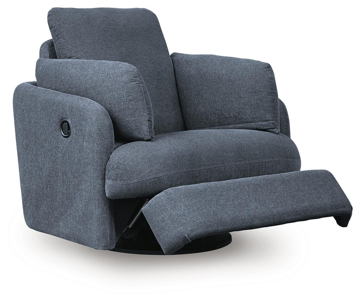 Modmax Ink Sofa, Loveseat and Recliner Set — angled view
