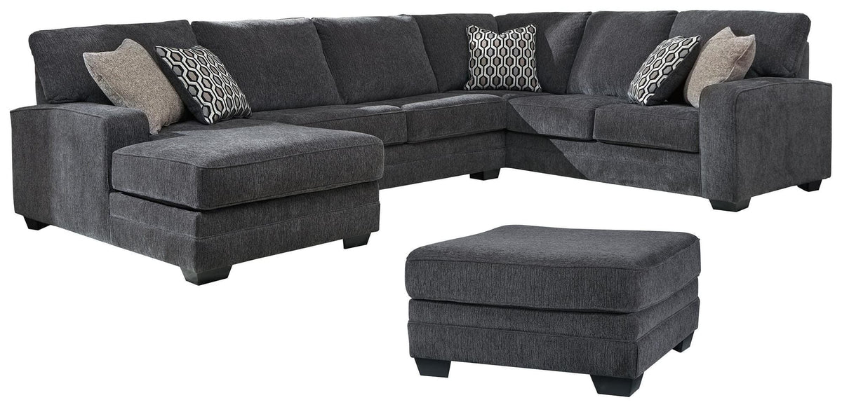 Tracling Slate 3-Piece Sectional with Ottoman — product image 2