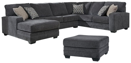 Tracling Slate 3-Piece Sectional with Ottoman — product image 2