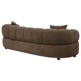 Casarin Brown Fabric Channel-Back Sofa — product image 6