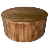 Coffey 2-Piece Round Coffee and End Table Set Light Brown — product image 5