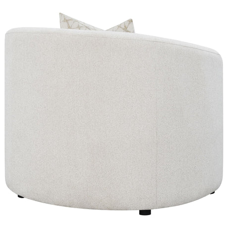 Rainn Boucle Upholstered Sloped Arm Accent Chair Latte — product image 7
