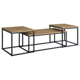 Straden 3-piece coffee table set side angle showing the coffee and end tables