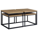 Close-up of mango wood-look surface on Straden coffee table