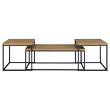 Black metal frame detail on Straden coffee table