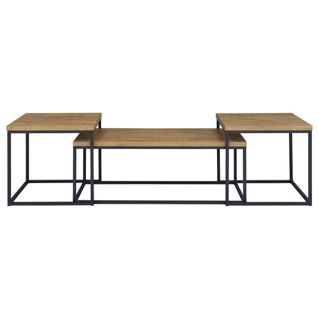 Black metal frame detail on Straden coffee table