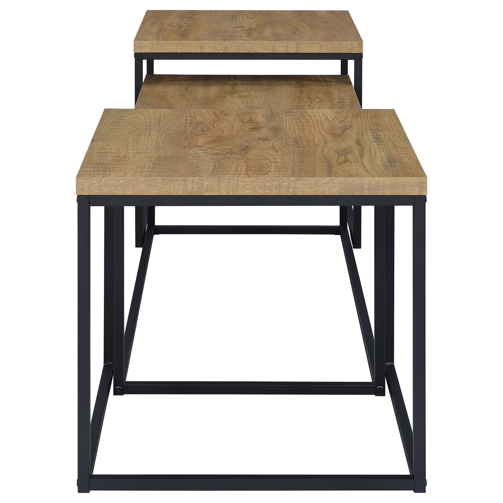 Top view of rectangular coffee table