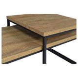 Straden coffee table showing sturdy metal base