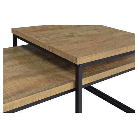 Straden coffee table showing sturdy metal base