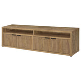Top view showcasing laminate veneer finish on TV stand