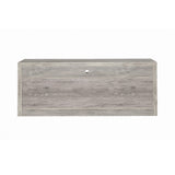 Burke TV Console showing adjustable feet and storage compartments