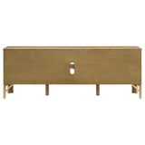 Rowe TV stand showing adjustable shelf positions