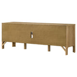 Back view of Rowe wood media console