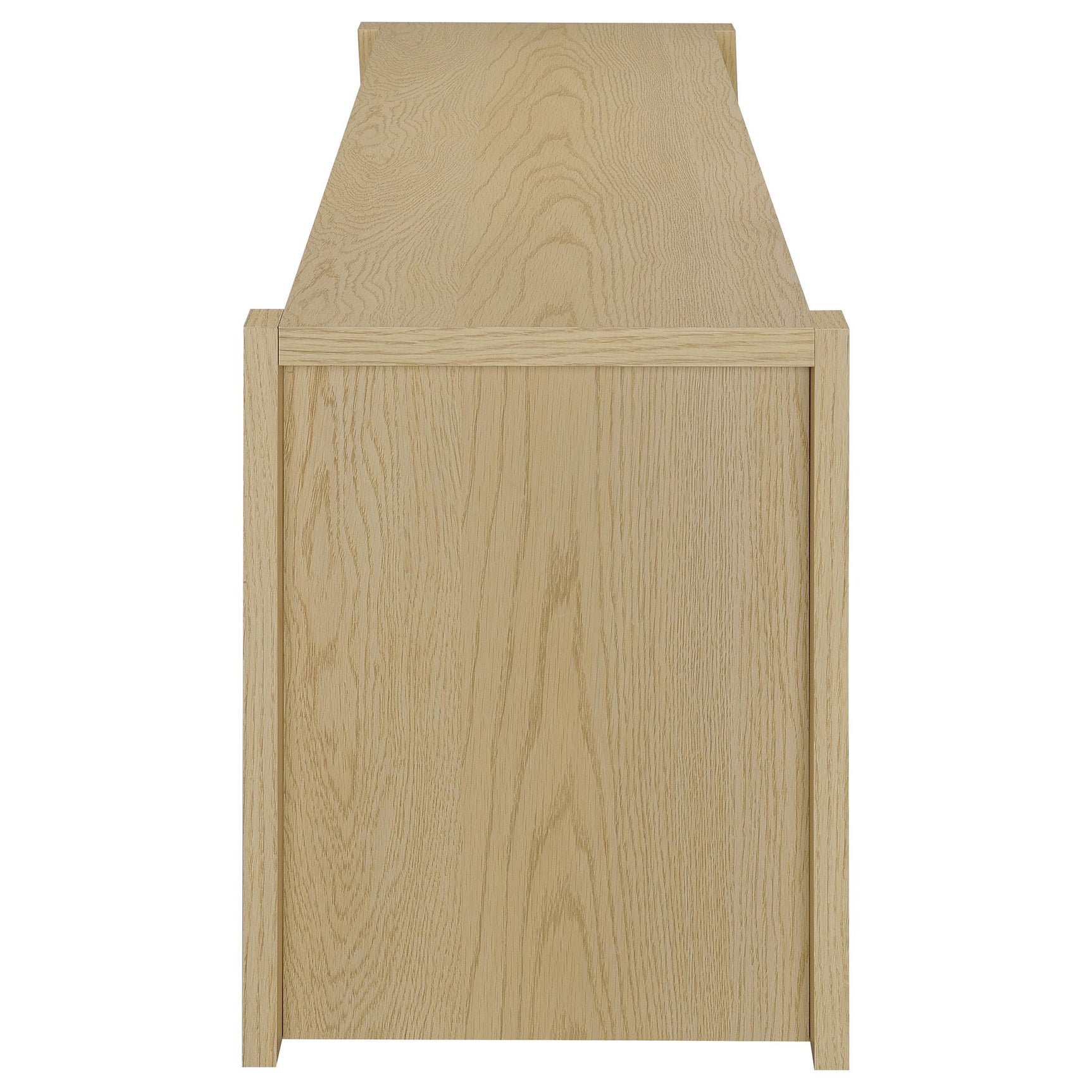 Interior view of side cabinet storage space