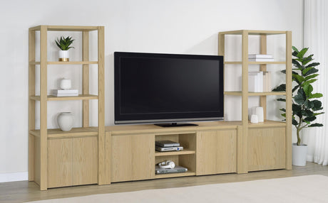 Engineered wood textured finish closeup