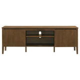 Thori TV stand side view showing tapered legs