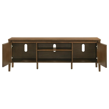 Open central bay with adjustable shelf and drawer