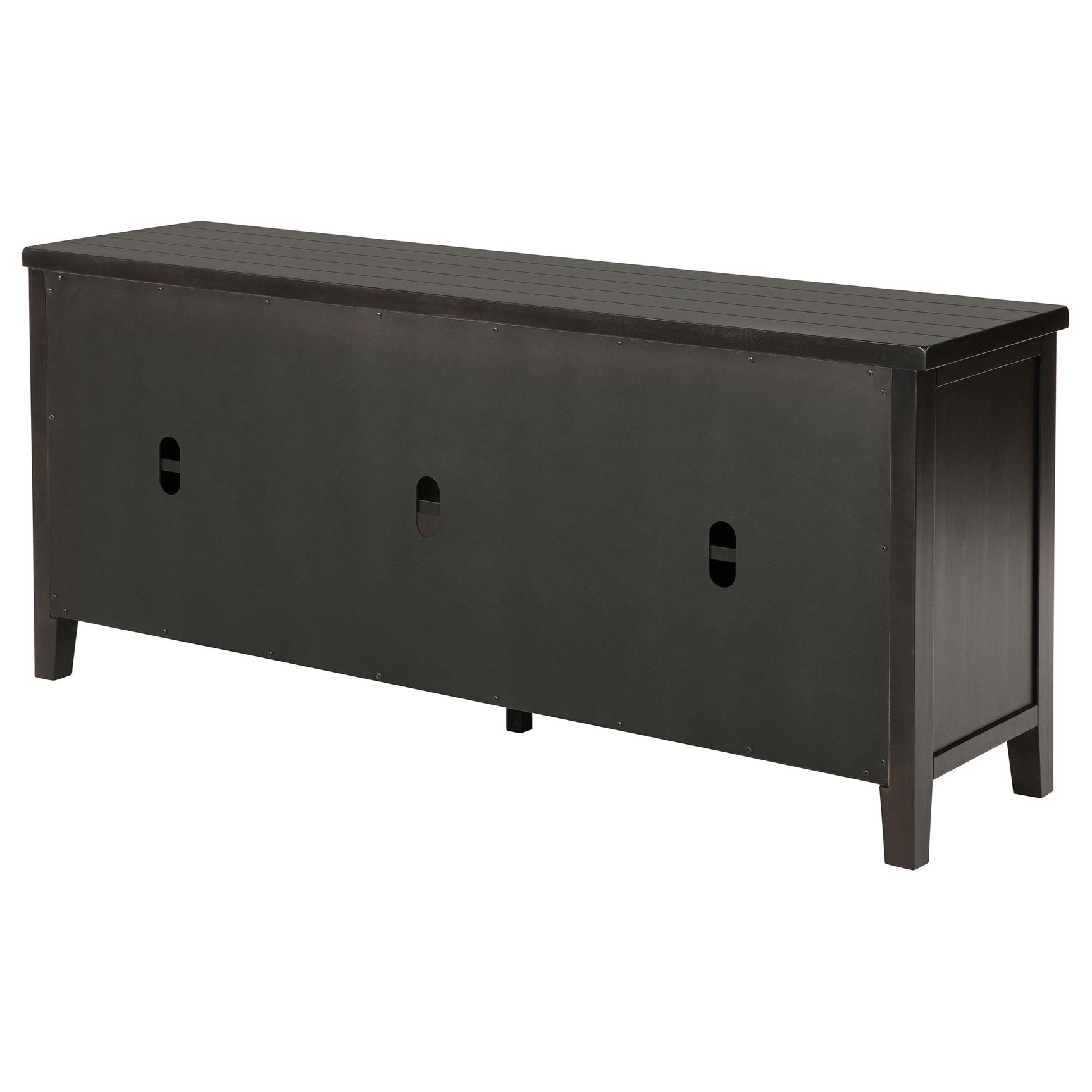 Console next to sofa in living room setting