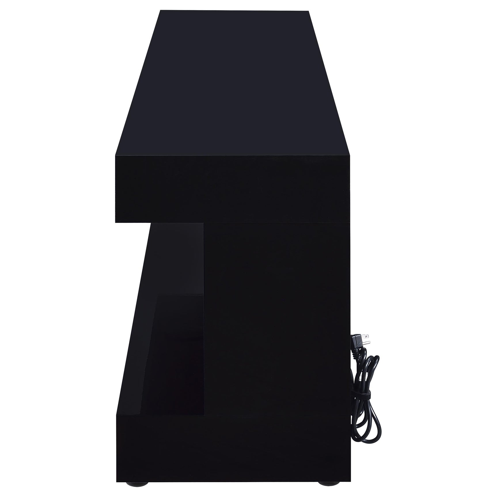 Back view showing Bluetooth speaker integration and cable management