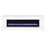 Detail of 4mm tempered glass firebox framing the flames