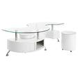 Buckley coffee table white high gloss front angle