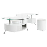 Buckley coffee table white high gloss front angle