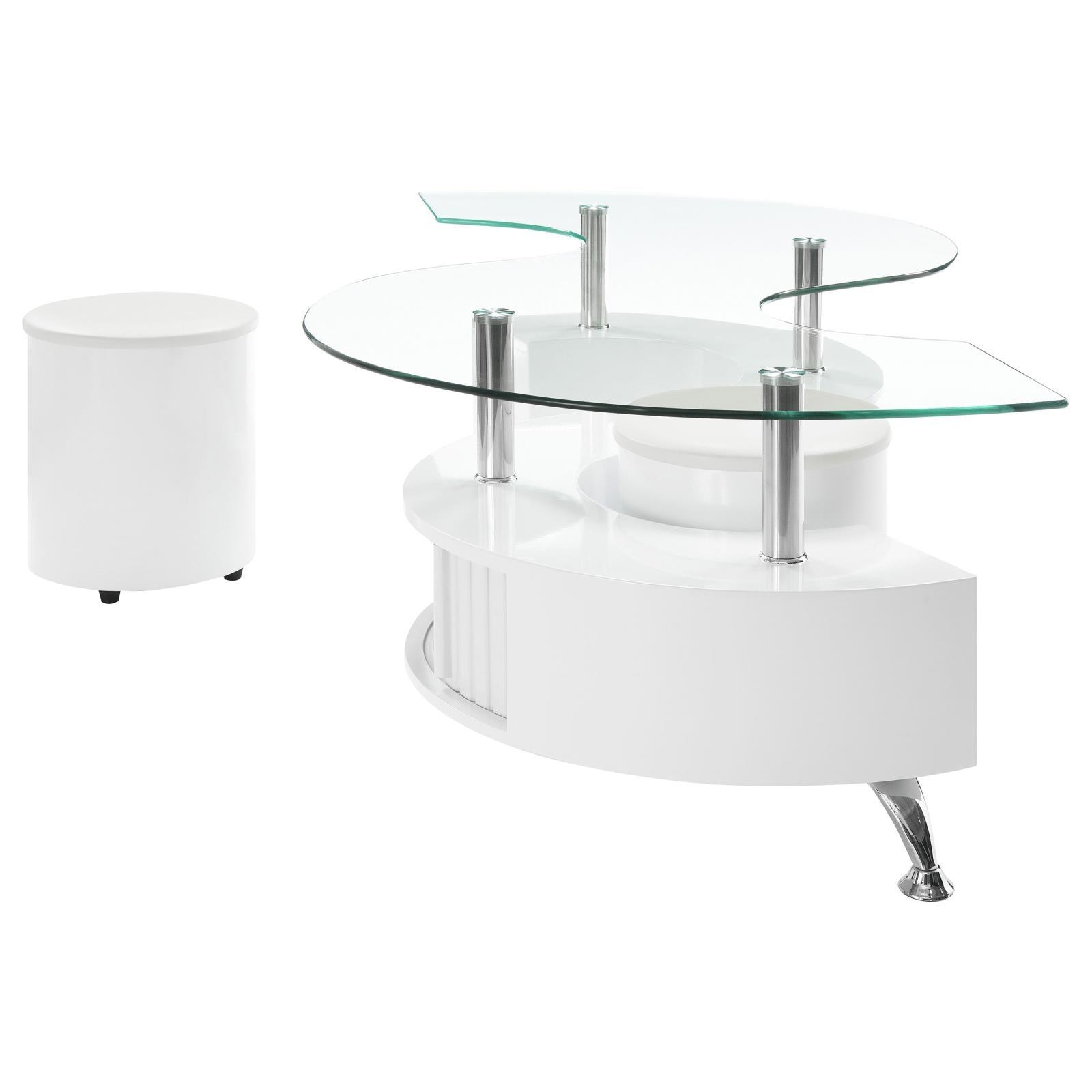 Buckley coffee table tempered glass top close-up