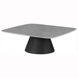 Side view of Eason cocktail coffee table showcasing nesting design