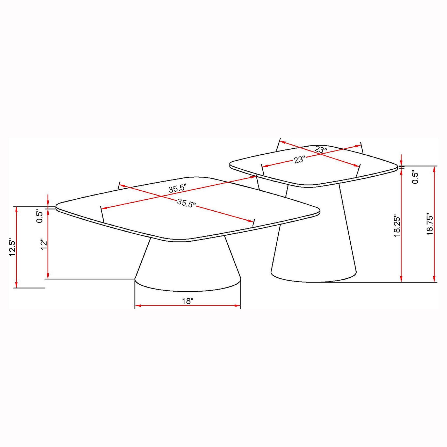 Eason cocktail table set placed in a contemporary living space
