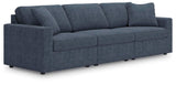 Modmax Ink Sofa, Loveseat and Recliner Set — angled view
